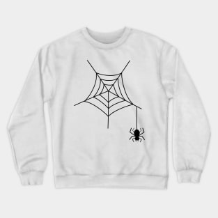 Silhouette of spider and its web Crewneck Sweatshirt